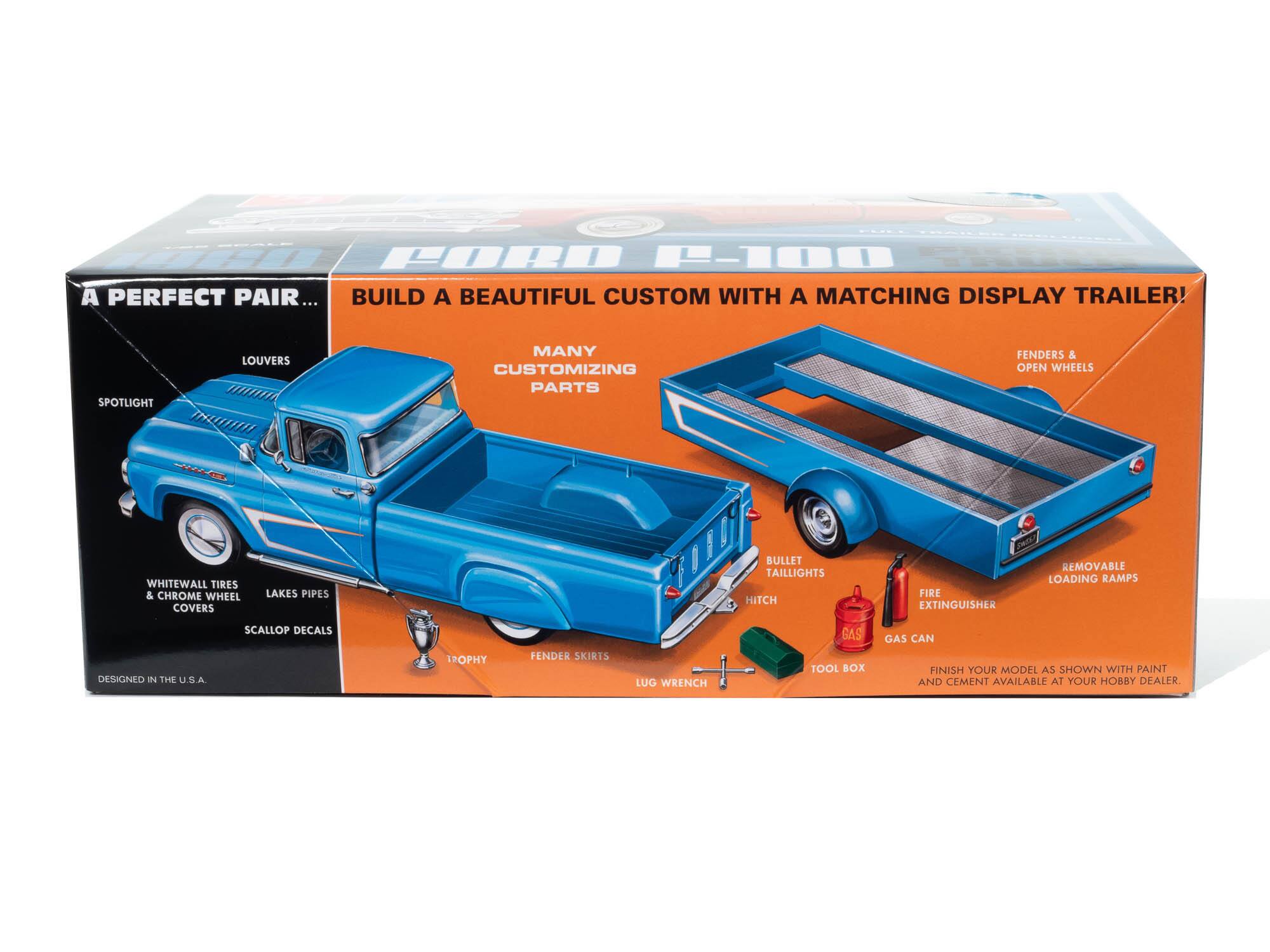 AMT® 1960 Ford F-100 Pickup with Trailer 1:25 Scale Model Kit